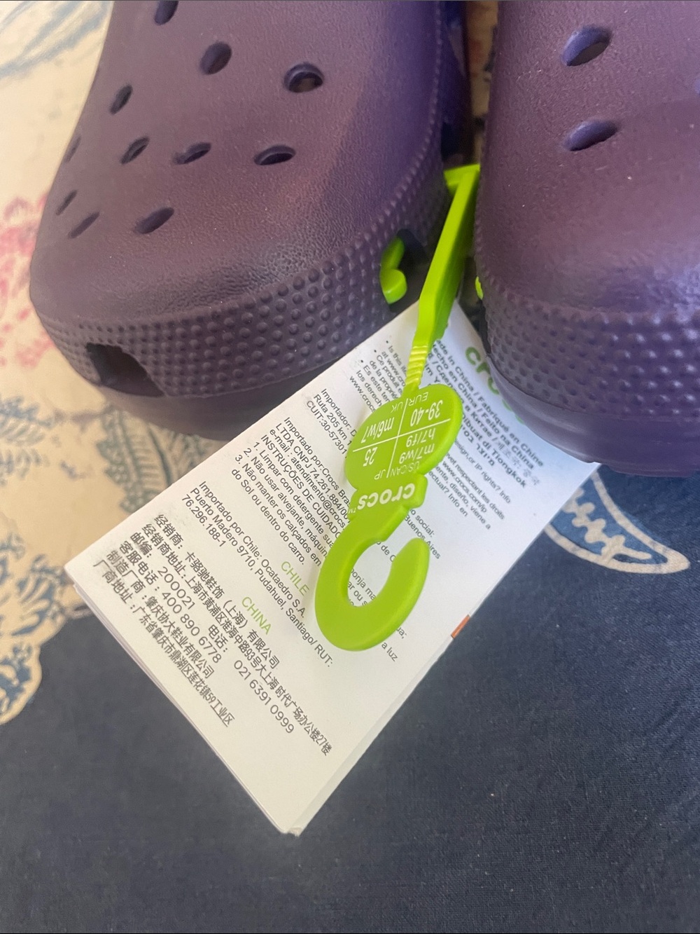 CROCS Classic Clog in Dark Iris Deep Plum Purple M7/W9 - Picture 2 of 7